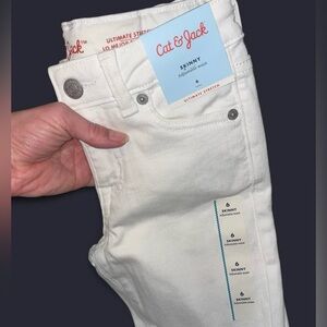 Cat & Jack little girl White Skinny Jeans size 6